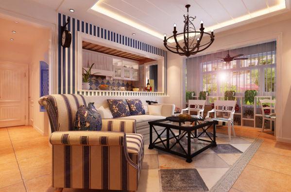 家裝效果圖－地中海風格客廳裝修設(shè)計圖片2.png