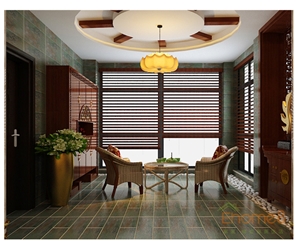 天鵝湖中式原木風格裝修美圖