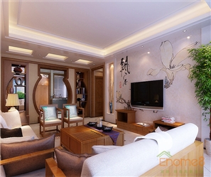 陽光花園書香氣息的客廳