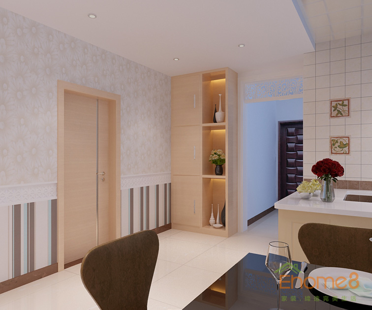 東郡82平米三房一廳小清新入門玄關裝修效果圖5