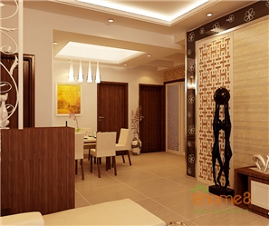 在水一方兩房一廳88㎡現(xiàn)代風(fēng)格裝修效果圖