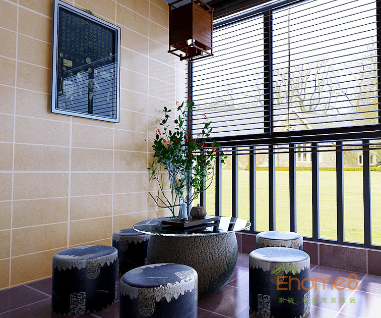 132㎡四房一廳田園風格休閑處裝修效果圖23