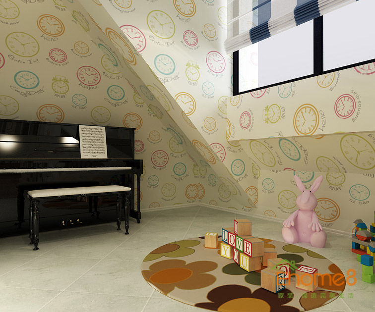 165㎡躍層美式風格兒童娛樂處裝修效果圖