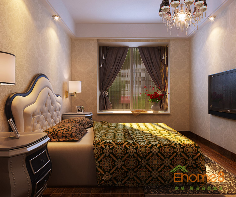 108㎡三房一廳法式風格老人房裝修效果圖65