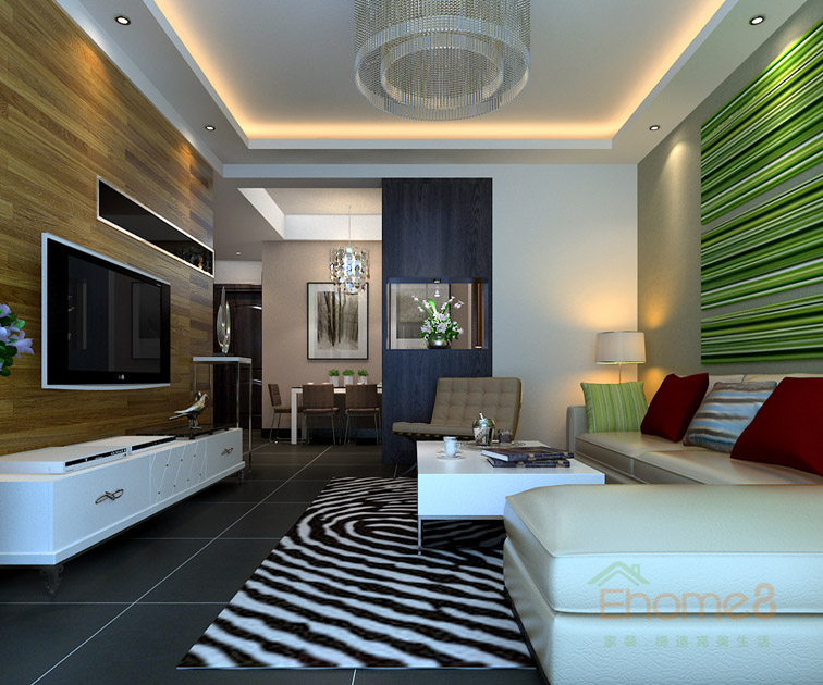 99㎡三房一廳法式風(fēng)格客廳裝修效果圖