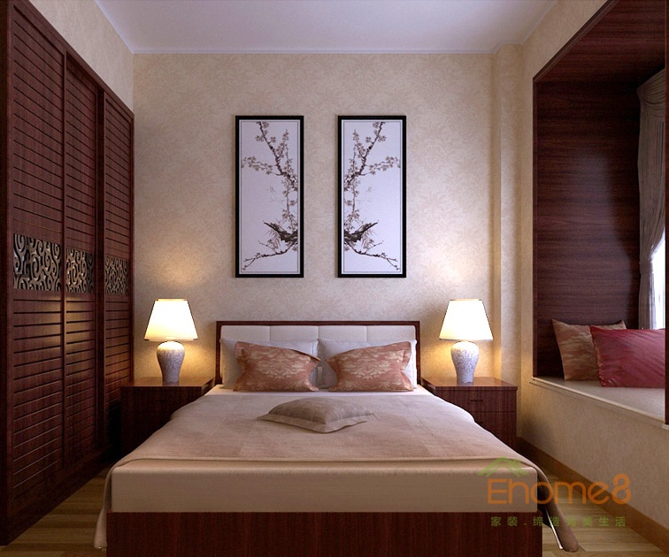 99㎡三房一廳法式風(fēng)格老人房裝修效果圖