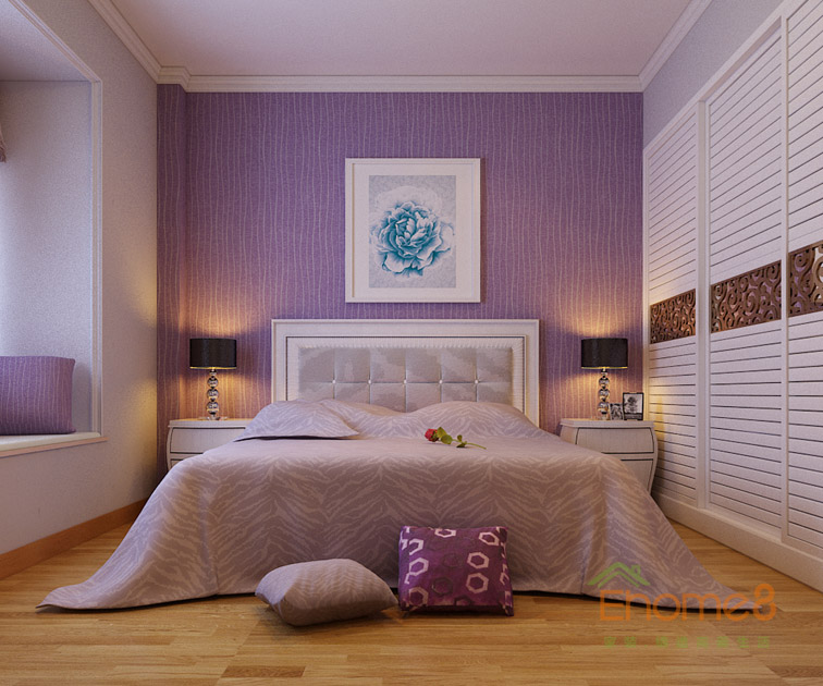 99㎡三房一廳法式風(fēng)格臥室裝修效果圖