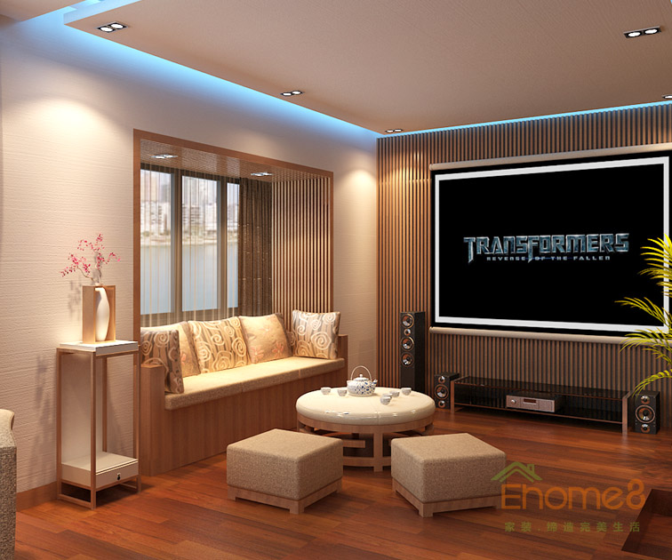 179㎡復式中式簡約風格影音室裝修效果圖