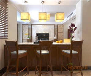 紫荊花園139㎡復(fù)式中式簡(jiǎn)約風(fēng)格裝修效果圖