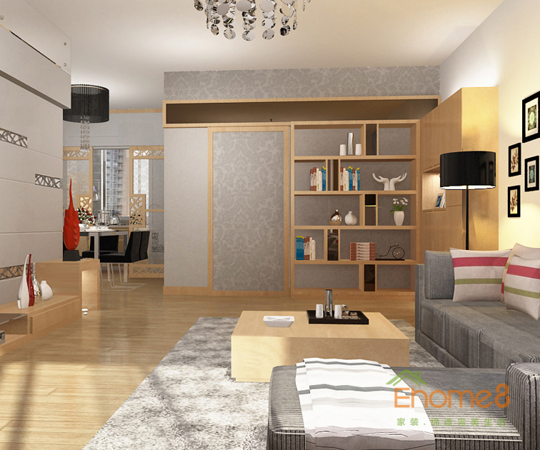 75㎡兩房一廳現(xiàn)代簡(jiǎn)約風(fēng)格客廳裝修效果圖6452.jpg