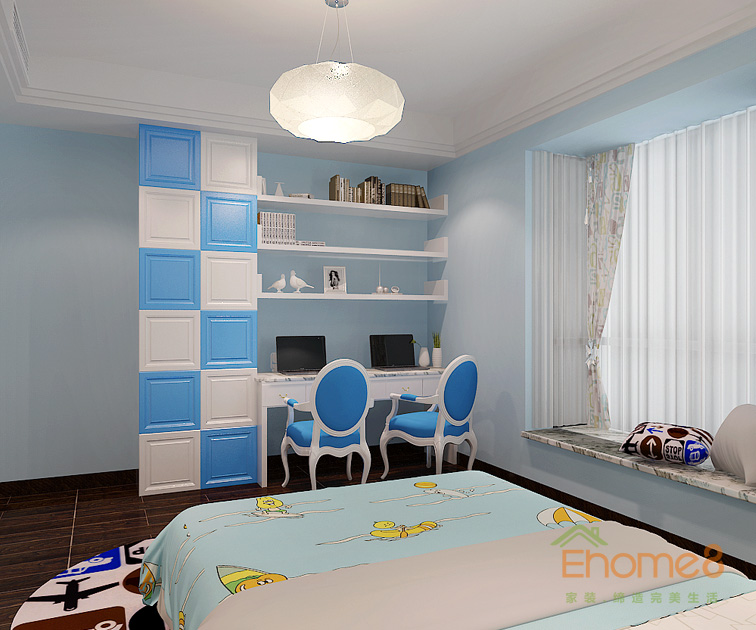 62㎡兩房一廳現(xiàn)代簡約風(fēng)格兒童房裝修效果圖13.jpg