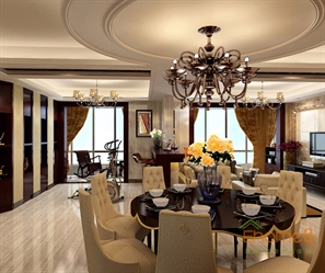 山語城158㎡四房兩廳法式風格裝修效果圖