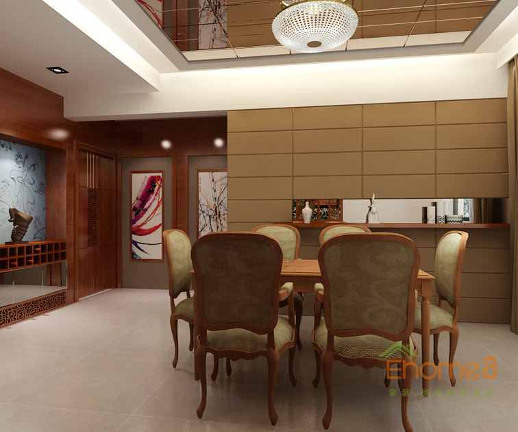 172㎡躍層法式風格餐廳裝修效果圖