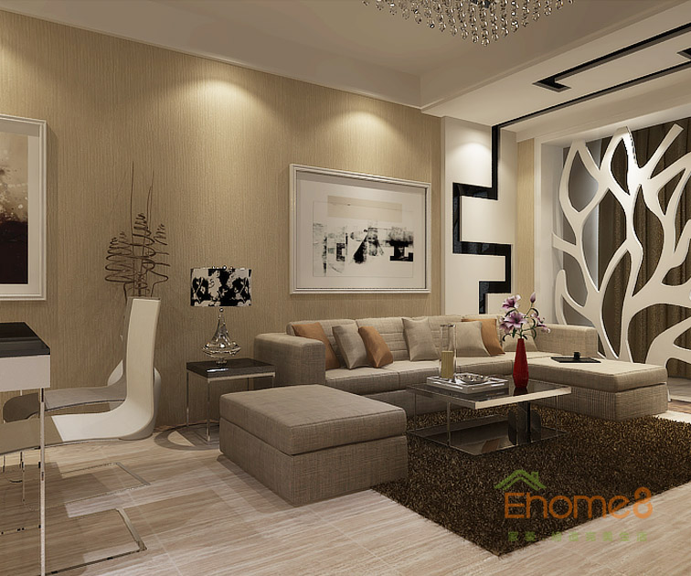 95㎡三房一廳法式風格客廳沙發裝修效果圖